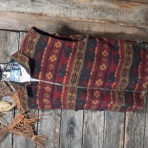 Aztec Buffalo polar fence vest fall colors